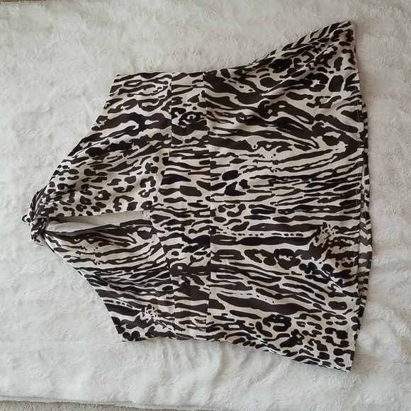 Banana Republic womens sz 18 halter cheetah zebra leopard lined top - Picture 1 of 12